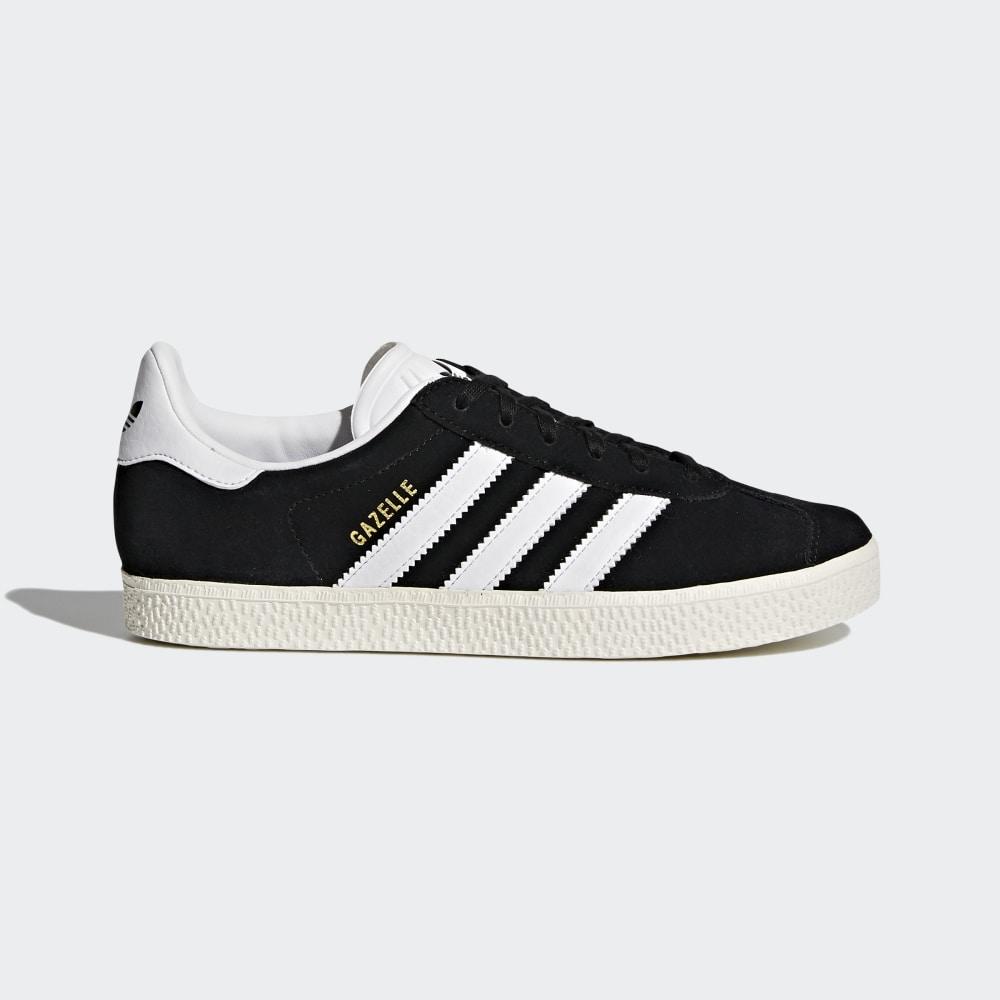 Adidas Boys' Gazelle Originals Shoes Black/White/Gold Metal Ireland BB2502